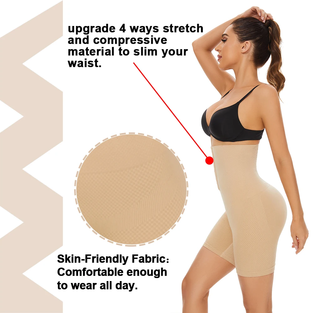 Velssut Tummy Control Panties Hight Waist Body Shaper Underwear Adjustable Waist Cincher Briefs Seamless Flat Belly Body Shaper