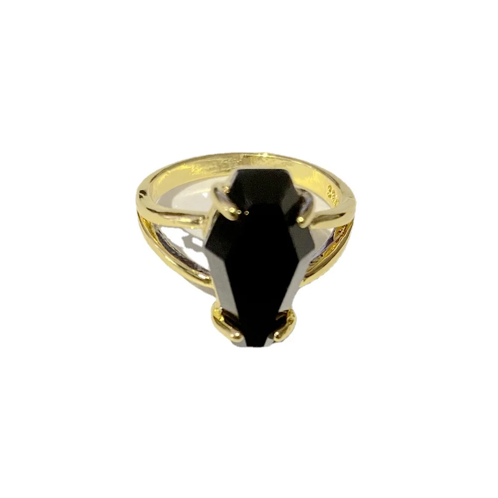 Vampire Halloween Punk Gothic Imitation Zirconium Coffin Rings For Women Hip Hop Party Jewelry Gifts finger ring jewelry accessories
