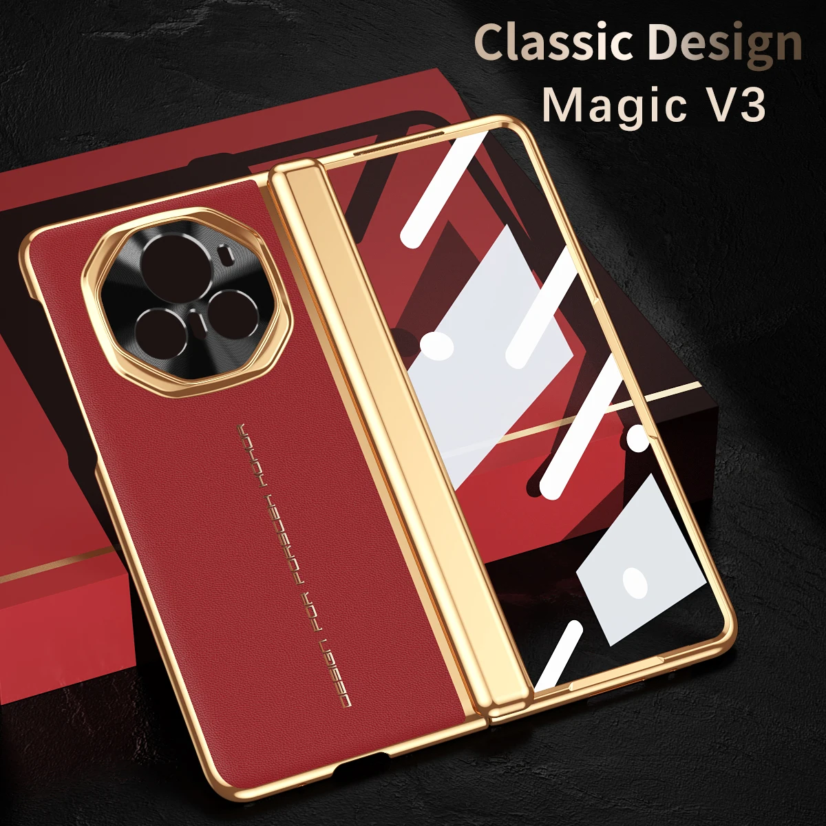 Luxury Electroplated Leather Flip Case - Shockproof 360° HD Cover