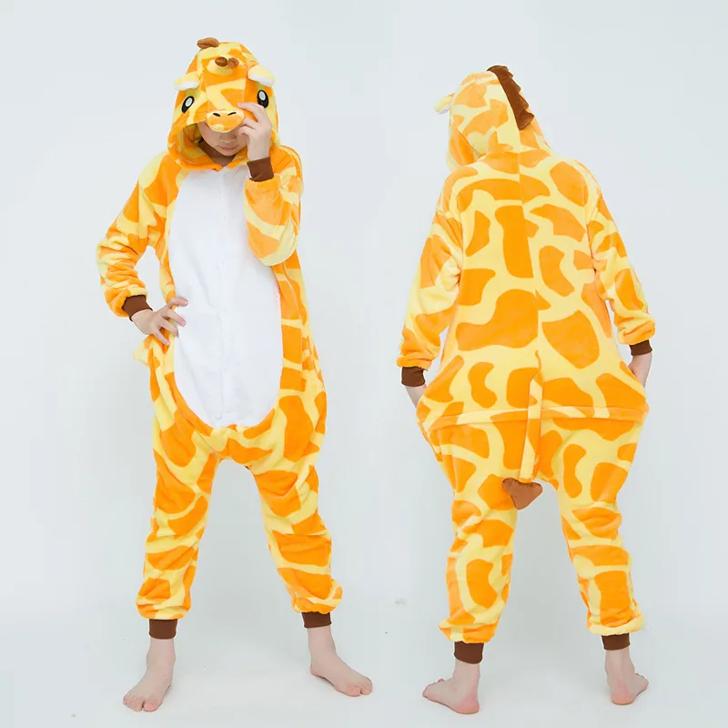 Giraffe Onesies Jumpsuit Anime Adult Cosplay Halloween Fawn Costumes Xmas Carnival Funny Children Pajamas Kigurumi