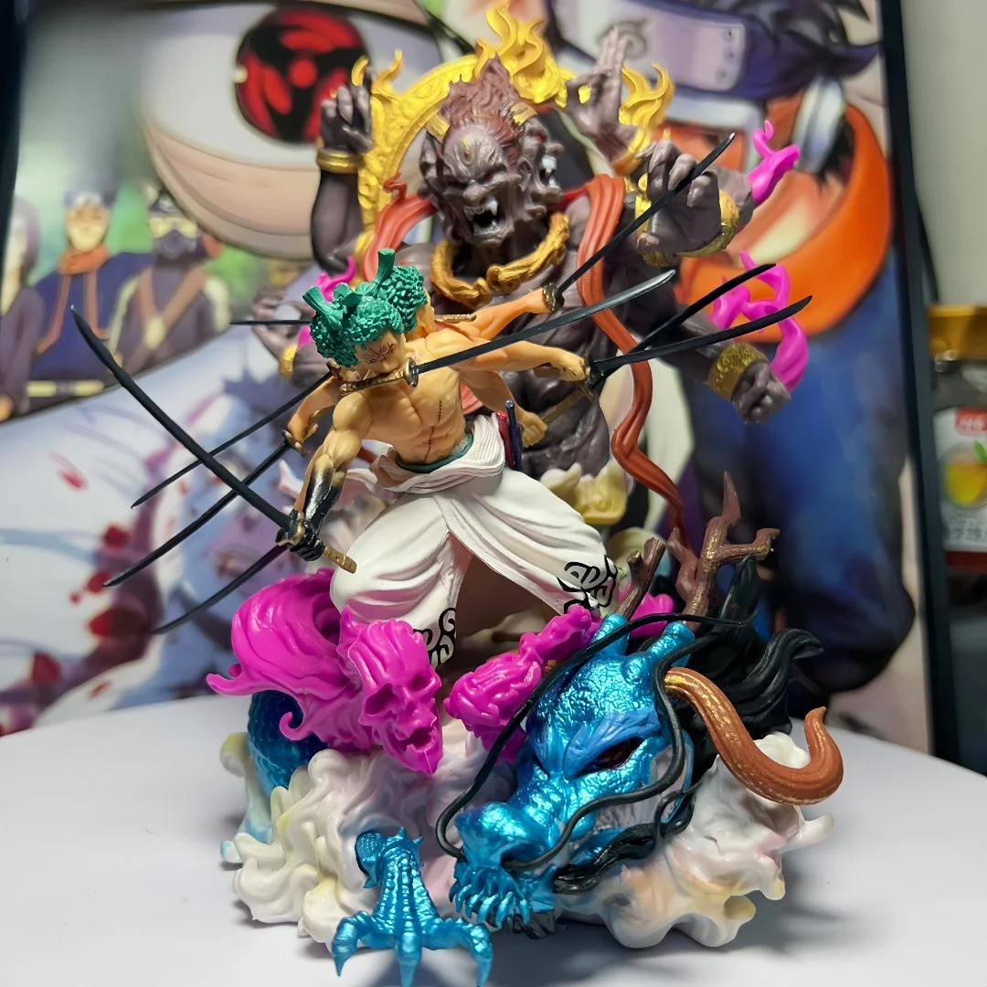 

Bandai One Piece Gk Nine Knives Flow Roronoa Zoro Pvc Animation Master Desktop Toys In Stock Anime Peripheral Ornaments Gifts