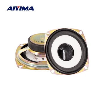 Aiyima 2 pcs 3 인치 전체 범위 휴대용 오디오 스피커 4ohm 5 w 확성기 화이트 콘 멀티미디어 diy bt 스피커 홈 시어터 dvd