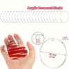 20pcs Clear Round Acrylic Christmas Ornament 3inches DIY Blank Round Acrylic Ornament Transparent Circle Discs For Christmas 2