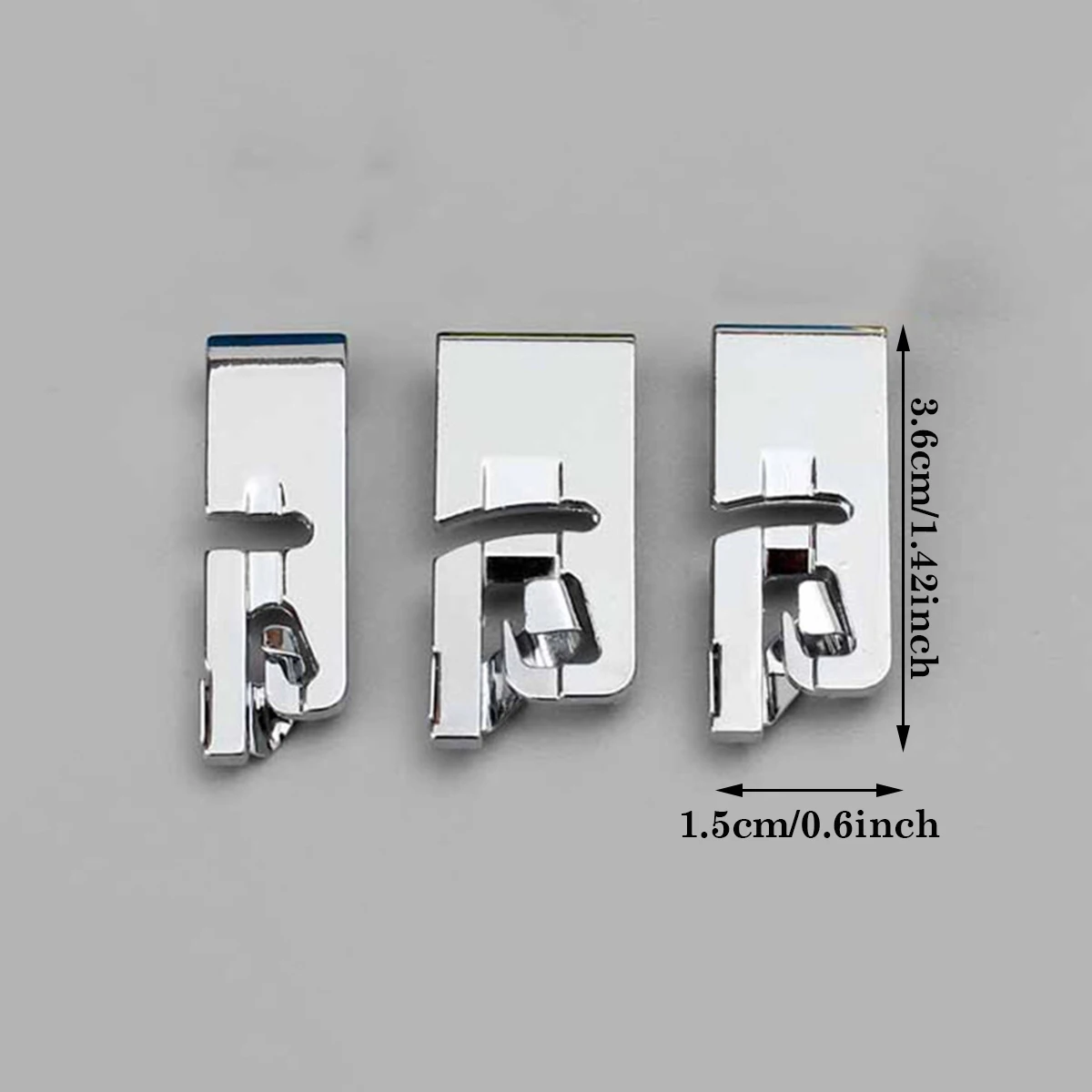 재봉틀 노루발 세트, 가수, 형제, 베이비락, 유로 프로, 자놈, 좁은 롤 밑단 노루발, 3mm, 4mm, 6mm, 3 개