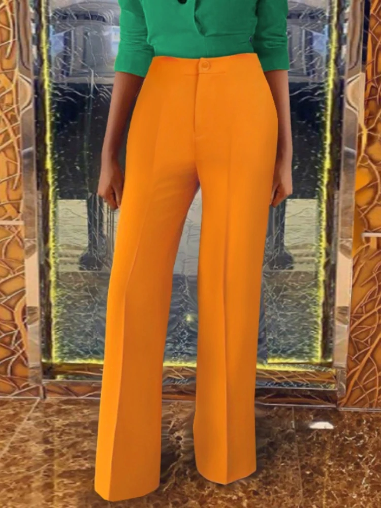 Women Trousers Long Wide Leg Pants 