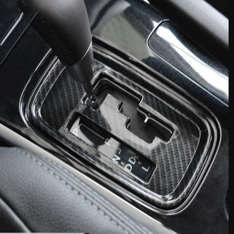 Lhd For Mitsubishi Outlander 2013-2016 2017 2018 2019 2020 Abs Plastic Carbon Fiber Gear Shift Panel Cover Trim Frame