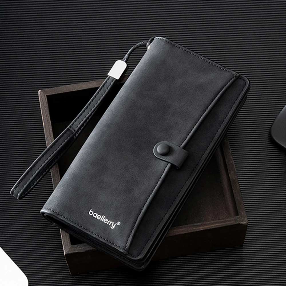 Baellerry Multifunctional Long Wallet Can Be Used as a Clutch/Wrist Bag, Simple Style, Large Capacity for Storing Id Cards