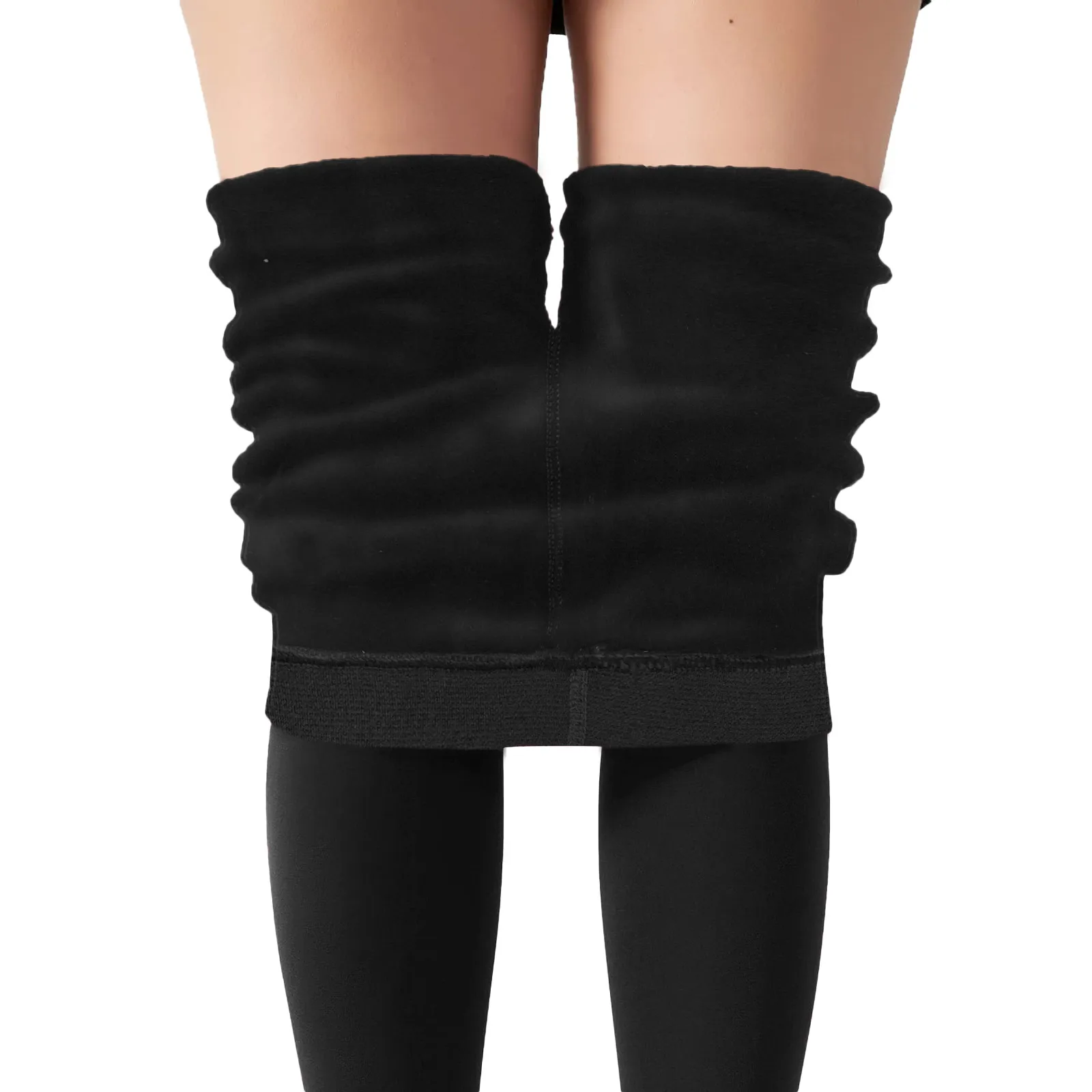 

Women Fleece Lined Winter Warm Leggings Soft High Waist Slim Velvet Thermal Pants Stretchy Solid Color Female Leggings