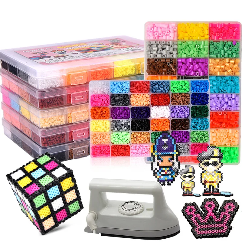 

2.6MM/5MM Set Pixel Puzzle Melting Iron Beads for Kids Hama Beads DIY High Quality Handmade Gift Educational Toy Fuse Beads