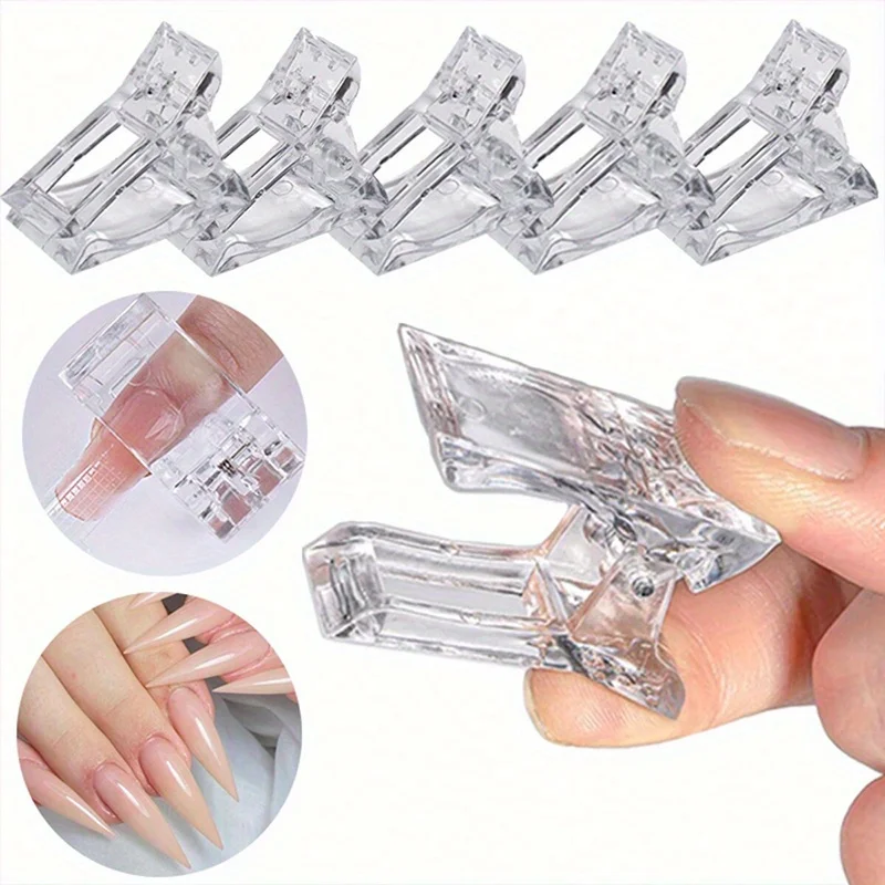 Transparent Gel Nail Quick Building Tips Clips