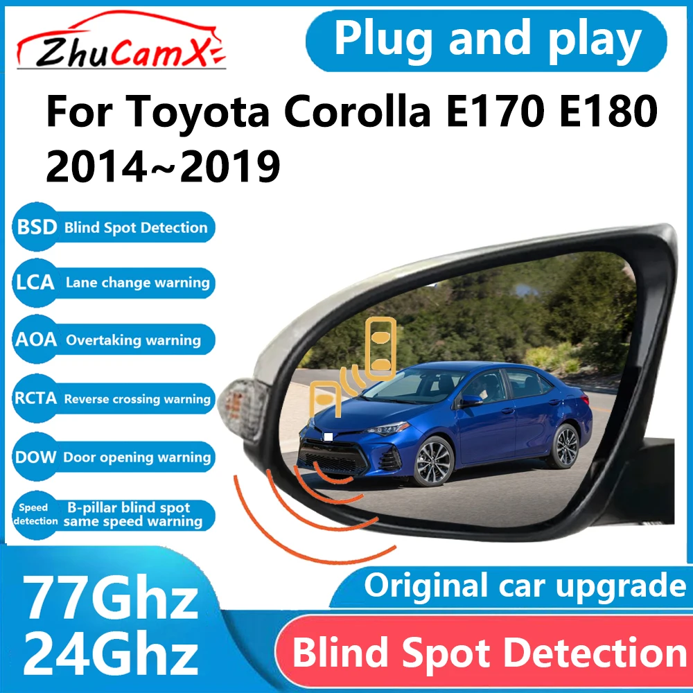 for Toyota Corolla E170 E180 2014~ BSD Blind Spot Detection Sensor Radar Driving Warning Assistance System Plug and Play
