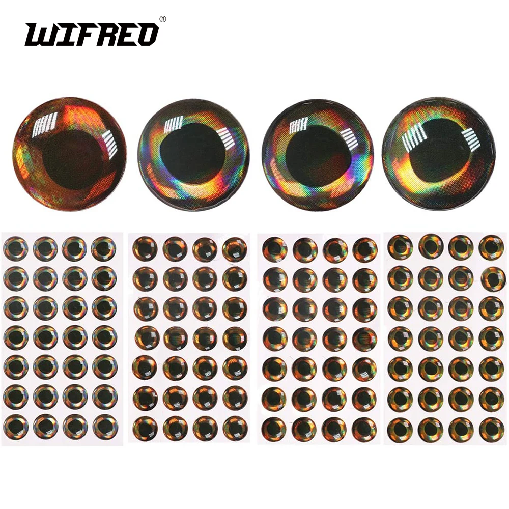 Wifreo 400pcs/pack 3D Fish Lure Eyes Fly Tying Epoxy Fish Eyes For Streamer  Fly Tying Material