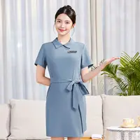 Vêtements de travail pour femmes, costume de serveur d'hôtel, Salon de beauté, Spa, Massage, café des ongles, bain de pieds Sexy, Sauna, technicien, jupe globale, uniforme 3