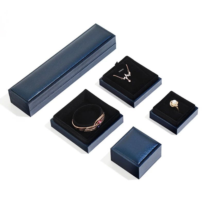

Leather Paper Jewelry Organizer Display Travel Earring Necklace Ring Pendant Storage Box Portable Wedding Jewelry Packaging Case