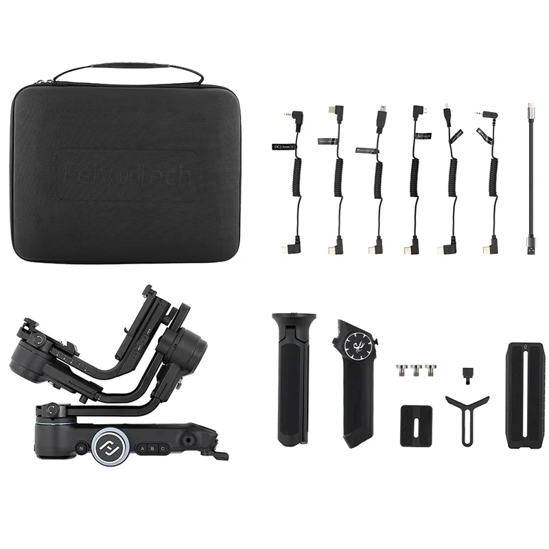 FeiyuTech SCORP Pro Official 3-Axis Gimbal Stabilizer for DSLR Mirrorless  Camera 10.6lb load Detachable Remote OLED Screen Ctrl