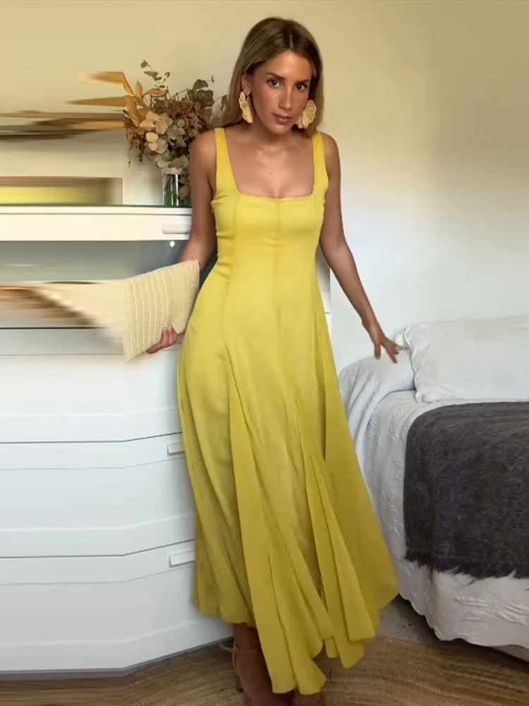 Summer Dresses Empire Waist Swing Dress Elegant Pleated Big Swing