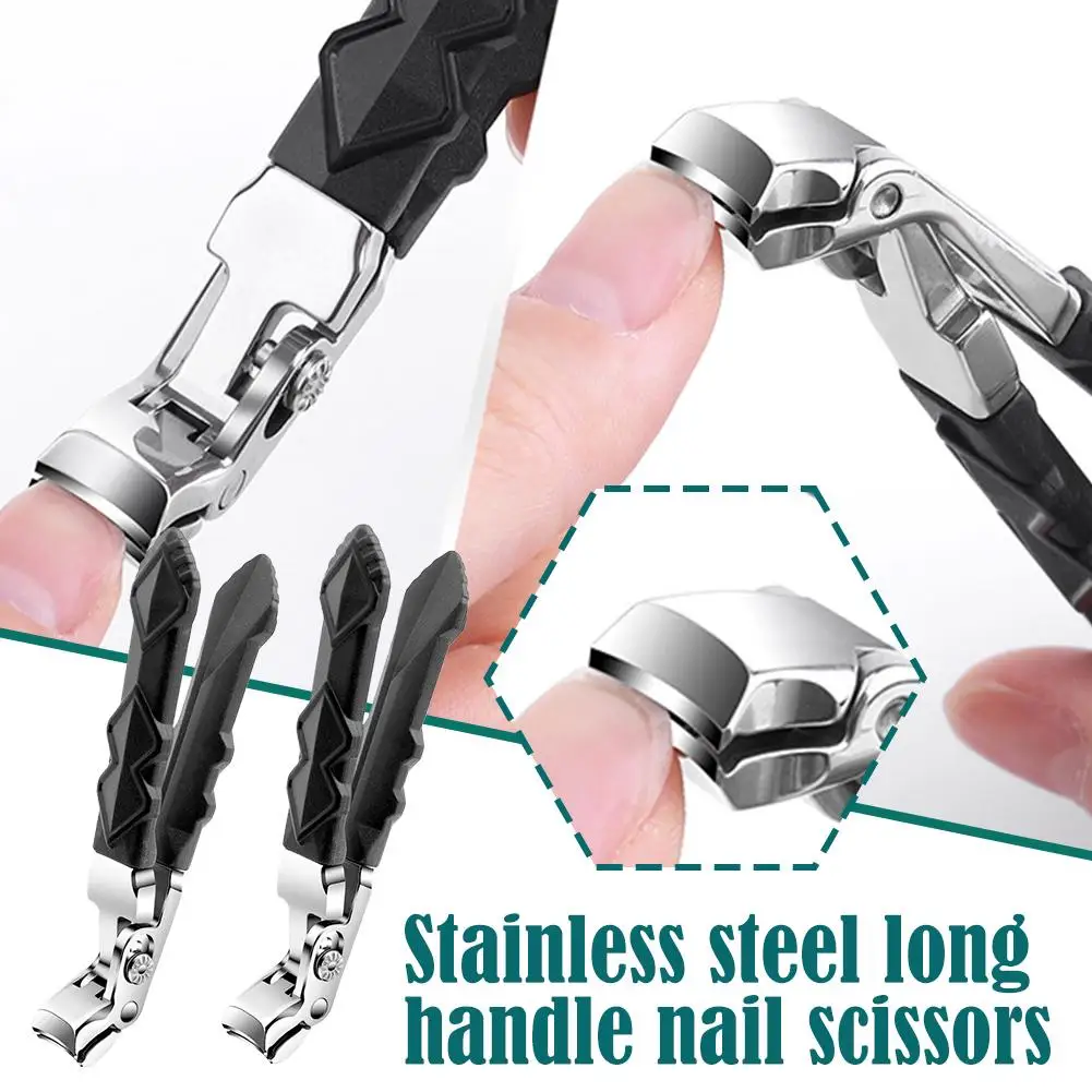 Toe Nail Clipper Nail Clippers 1Pc Angled Head Nail Clippers Ergonomic Toenail Steel Nail Premium Cutter with Trimmer Thick Clippers Catcher Nails