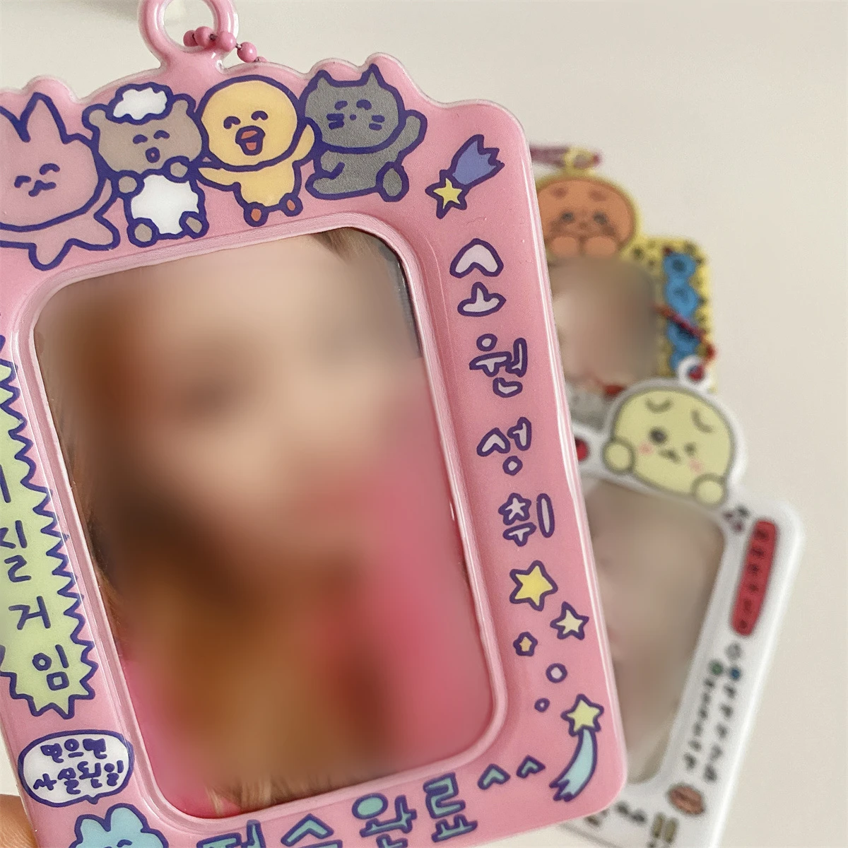 Steve Cute Korean Talisman Photocard Holder Pendants Lucky Wishes Realize Moral Keychain