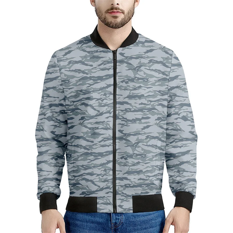 thumbnail image 1 of Chaqueta con estampado de camuflaje de mosaico para hombre, sudaderas casuales de manga larga con estampado de camuflaje en 3D, chaquetas deportivas con cremallera, abrigos, blusas de calle, 1 of 5