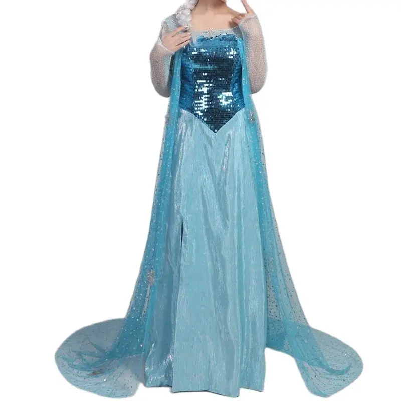 

Snow Queen Elsa Cosplay Costume Princess Dress Halloween Party Women Girl Christmas Gift Custom Made