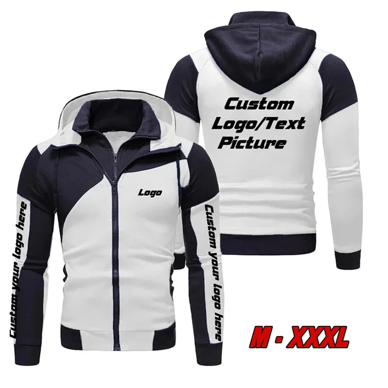 

Мужская флисовая толстовка на молнии, с капюшоном