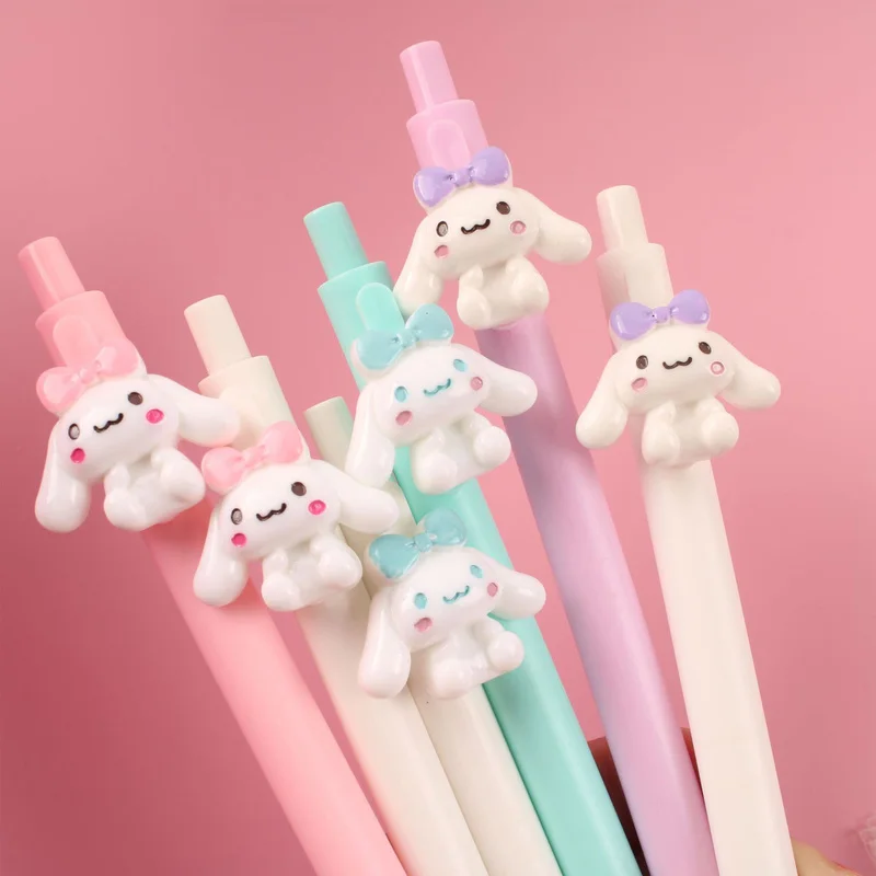 

4/6/8 шт. Kawaii Cinnamoroll нейтральная ручка мультфильм анимация канцелярские принадлежности 0,5 мм черная фоторучка для подписи