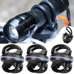 Bike Headlights Holder Bike Torch Flashlight Bracket Band-Strap Holder 360-Degree-Rotation Flashlight Mount Clip Cycling Tool