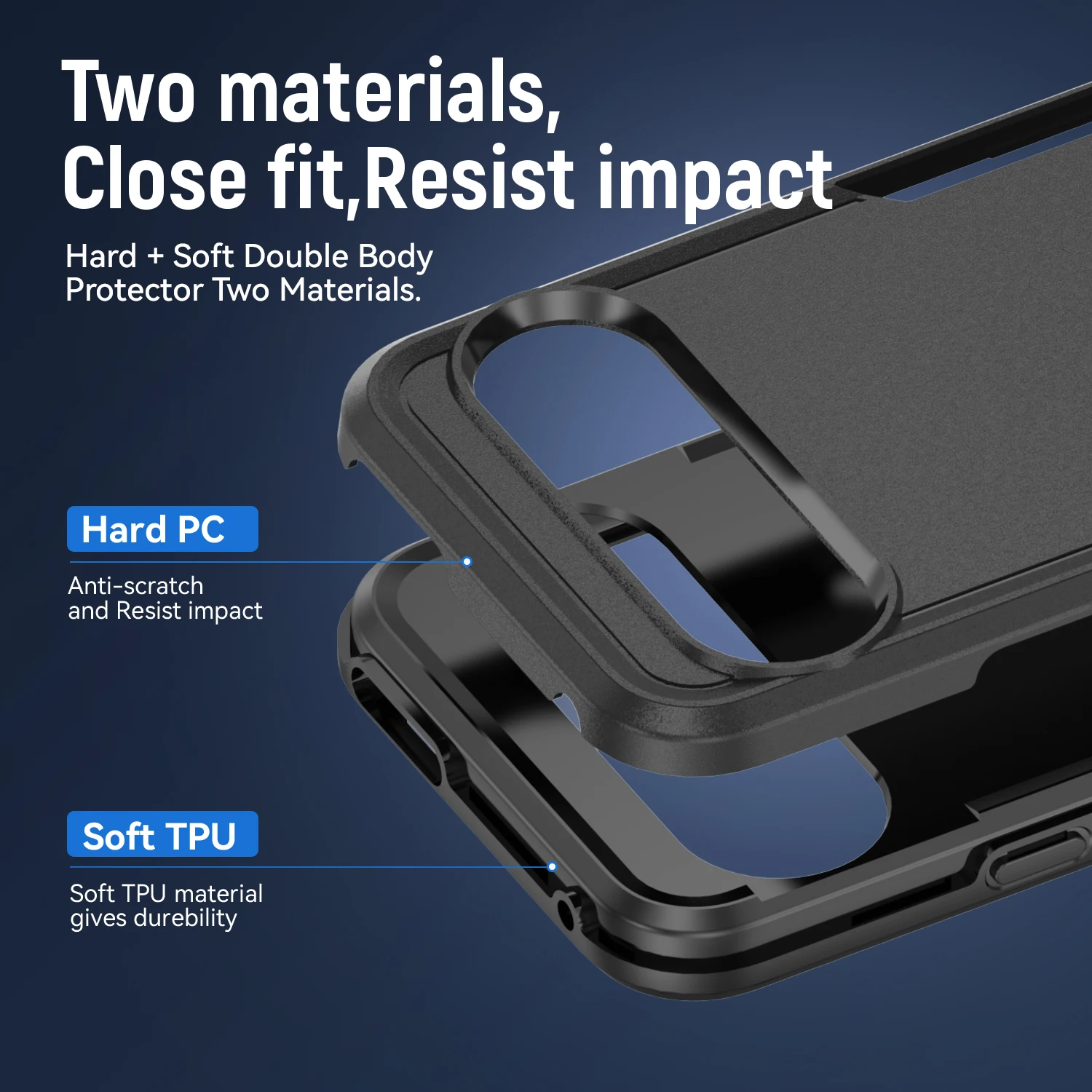 Enhanced Shockproof Anti-Fall Protective Phone Case