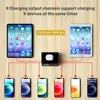 Station de Charge USB 100W 8 Ports, avec Charge sans fil, écran d'affichage numérique