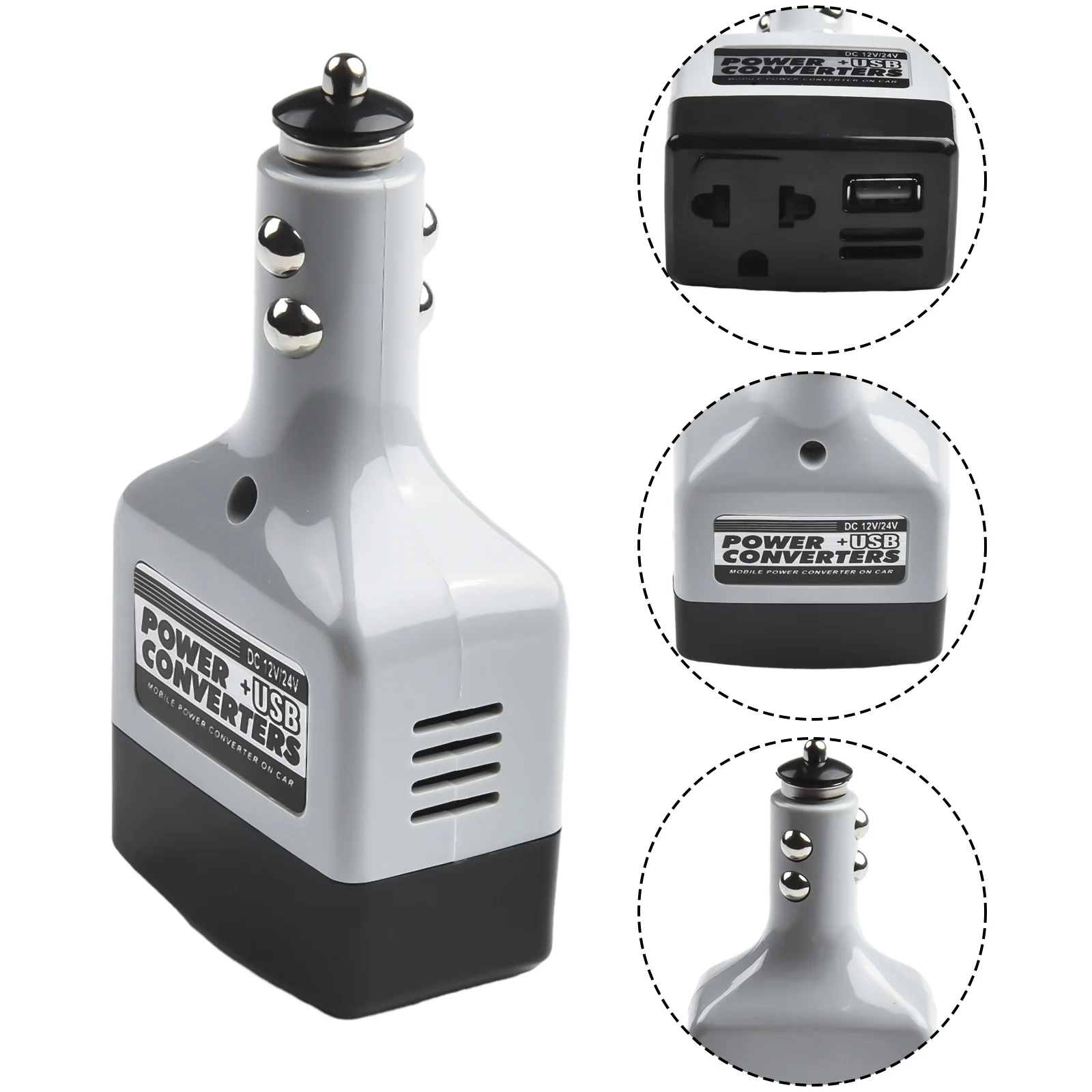 

New Car Inverters DC 12V/24V To AC 220V Auto Power Converter Adapter Inverter USB Outlet Charger For All Mobile Phone Universal