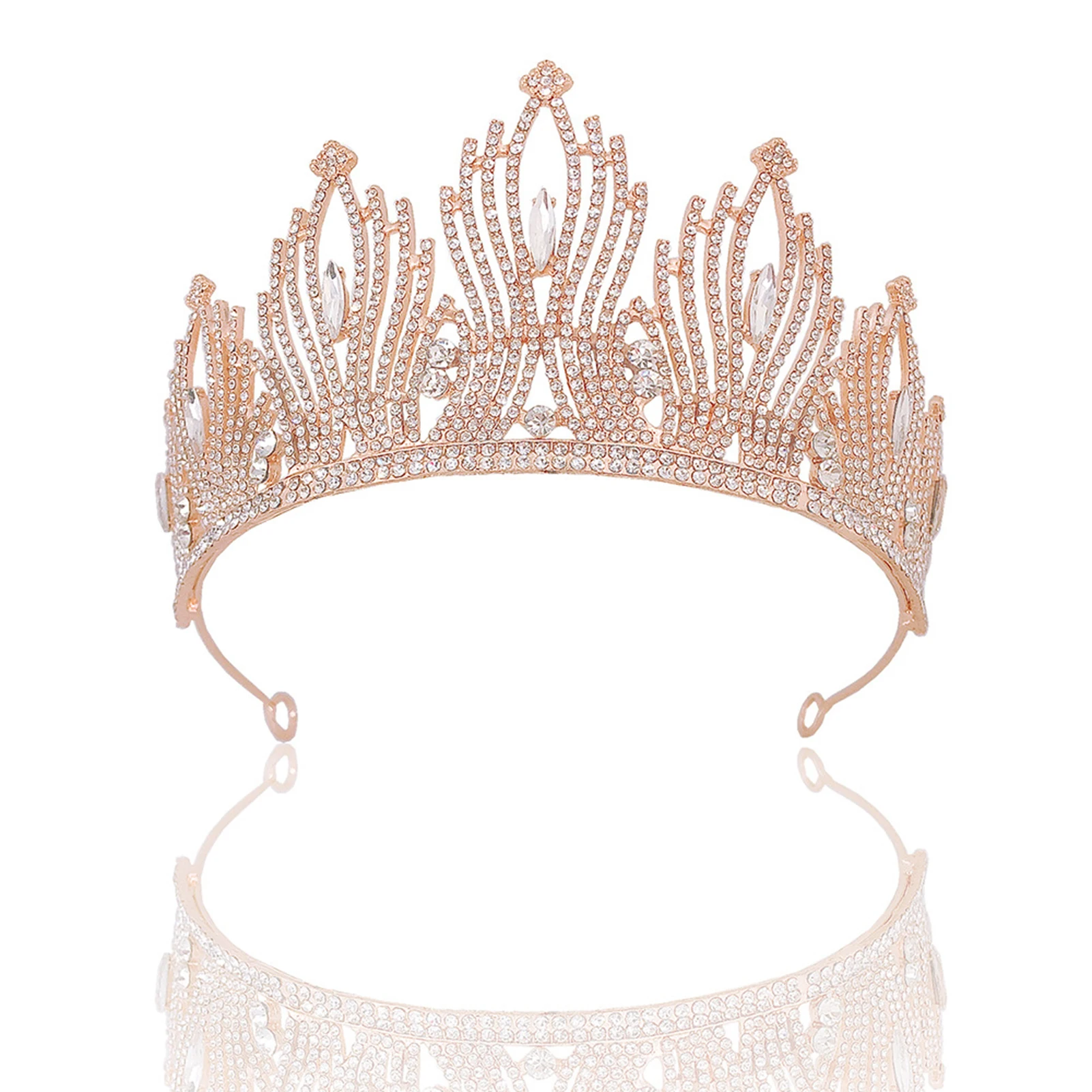 

Bridal Crown Headwear Wedding Birthday Crown Headdress Rhinestones Retro Luxury Hair Accessories For Female
