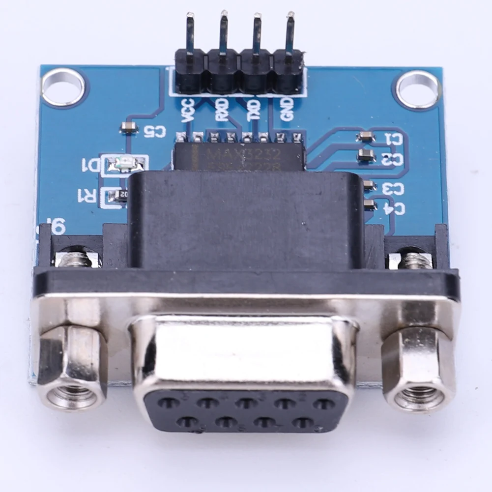 MAX3232 RS232 To TTL Serial Port Converter Module TX RX VCC GND Female DB9 Connector RS232 To TTL Brushboard MAX3232 Chip