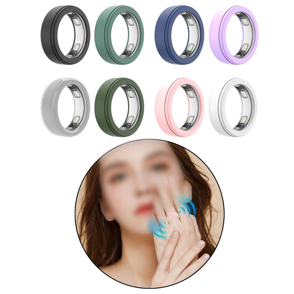 Custodia in silicone per Oura Ring5, colore solido, antigraffio, elastica, protettiva, per protezione quotidiana, accessori di ricambio per smart ring