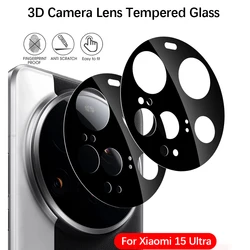 Premium 3D Black Camera Lens Protector - Tempered Glass HD Cover (2 - Pack) - Xiaomi 15 Ultra (Black)