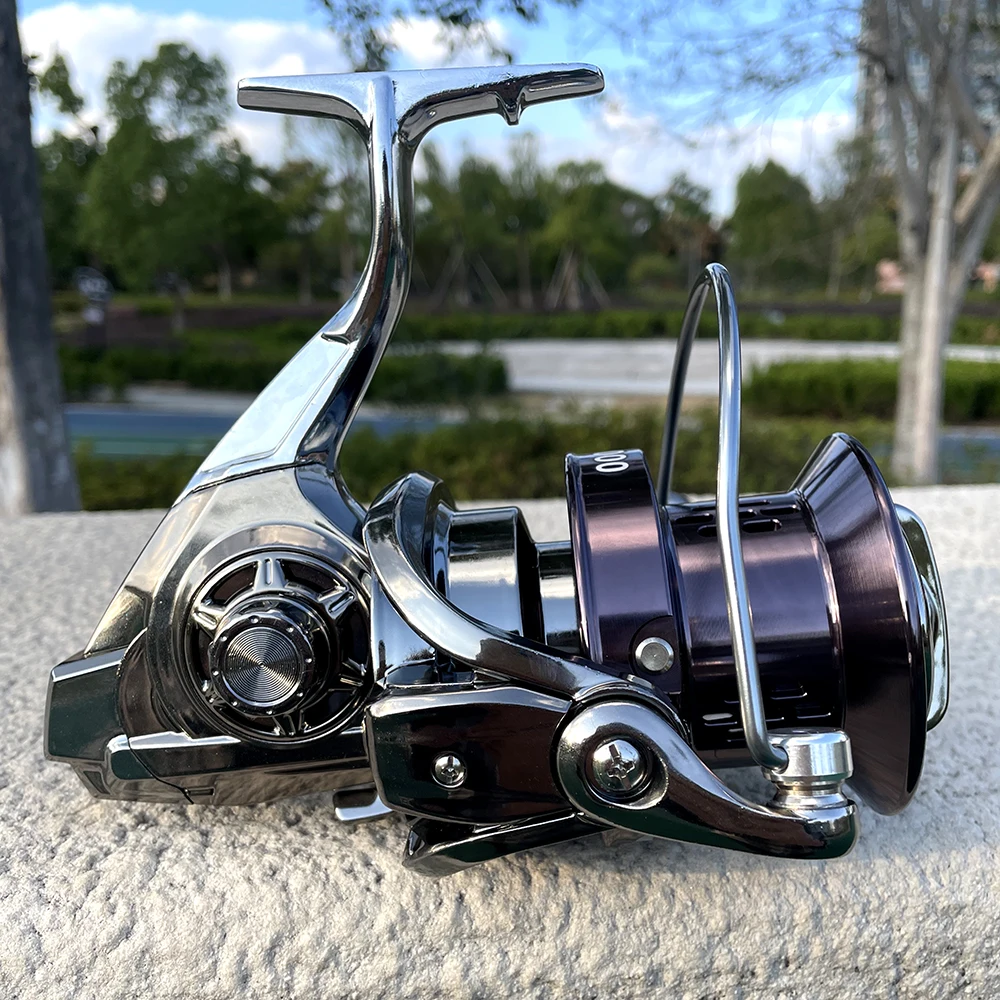 

Big Fishing Reel 12000 Spinning Wheel Drag 25KG Power Saltwater Freshwater Pesca Long Cast Surfcasting Ultra High Capacity Coil