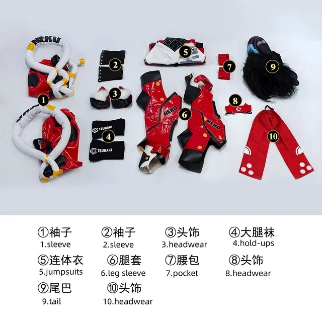 Nekomiyya manaコスプレコスチューム、ゲームゼニームレスゾーン