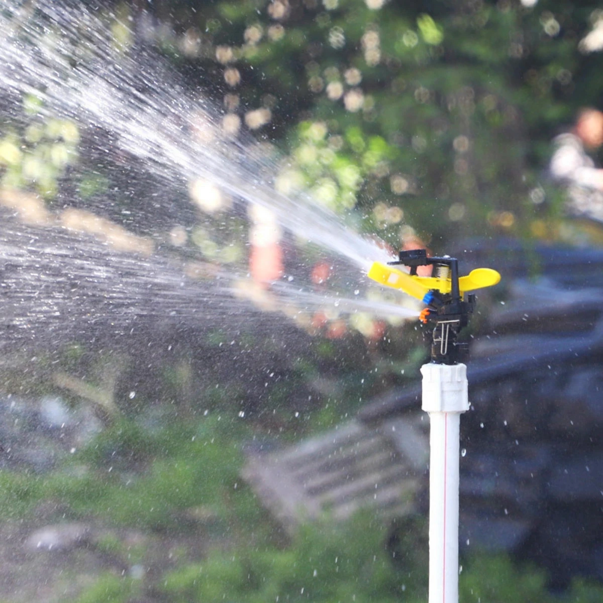 1/2" Male Thread Double Nozzle Yellow-Winged Adjustable Rocker Sprinkler with 3-Kinds Bracket Kit 360 Degree Garden Lawn Nozzle garden sprinkler irrigation sprinklers garden irrigation nozzle garden sprayer nozzles