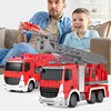 2.4G Remote Control Fire Truck Car Model Spray Water Ladder Simulation Rescue Engineering Vehicle Children Toy Boy Gift 4