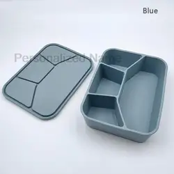 Silicone Leakproof Multicompartment Lunch Container (Blue Lunch - Box)