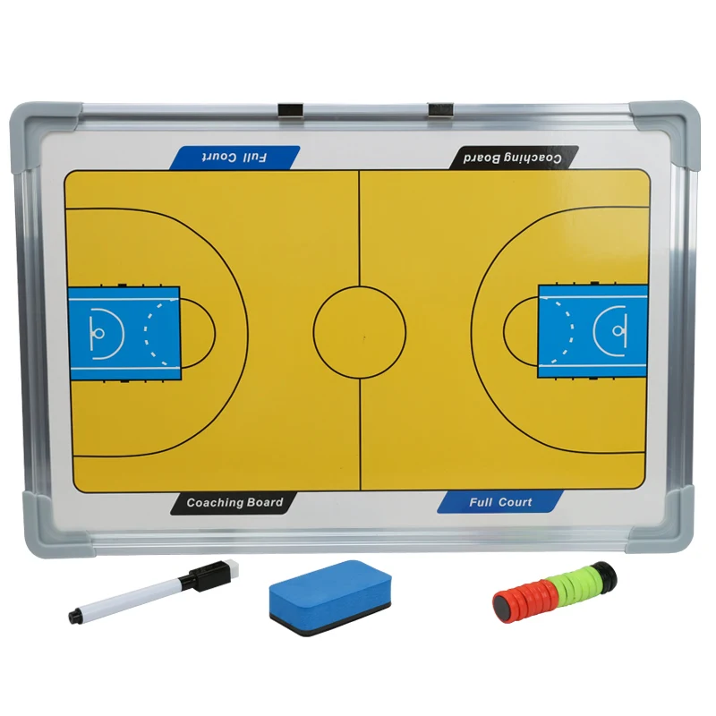 Basketball tactical board Aluminum alloy edge professional coaching board High-grade magnetic tactical double-sided magnet