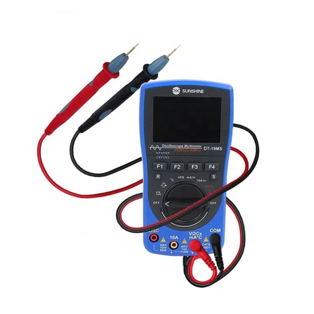 

SUNSHINE 2 IN 1 DT-19MS Handheld Oscilloscope Measure DC AC Voltage Current Multi Function Oscilloscope Digital Multimeter