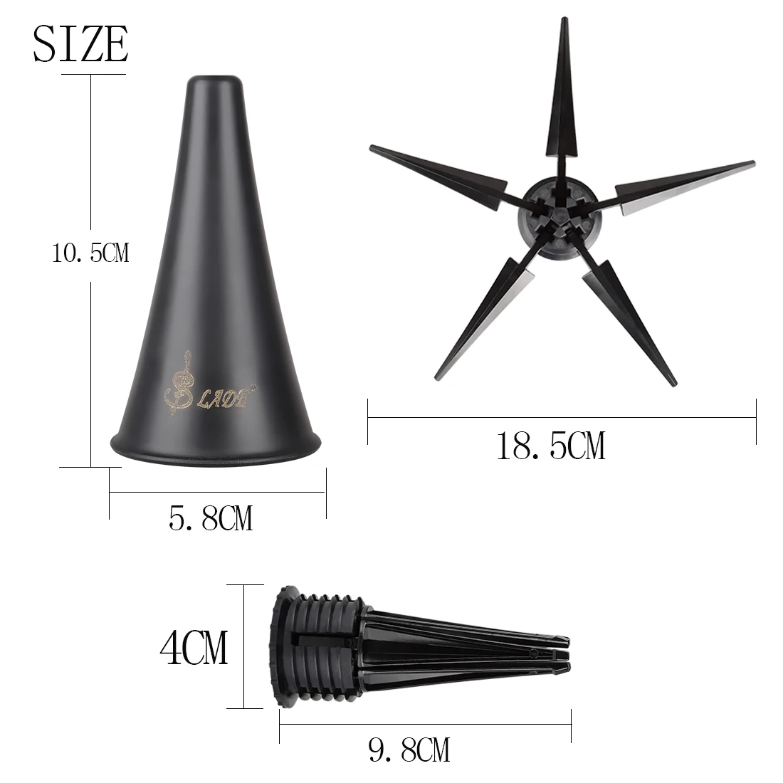 SLADE Portable Foldable Clarinet Stand – Black Metal Support