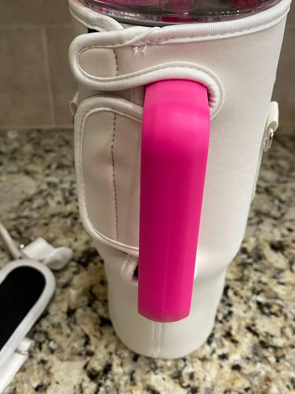 Neoprene Cross-Body Water Bottle Bag with Phone Holder and Adjustable Shoulder Strap