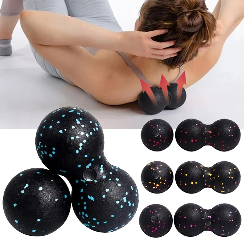 Fitness Ball Yoga Peanut Balls Body Massage Fascia Ball Suit Foam Block High Density Muscle Relaxation Lacrosse Exercise Fitness Relieve Pain