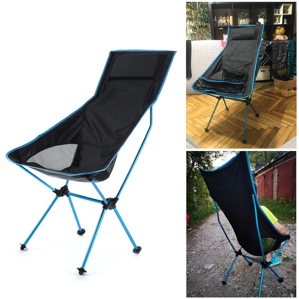 Superhard High Load Aluminiu Foldable Deck Chair Portable Camping Beach Chair Ultralight Folding Chair Outdoor Tools