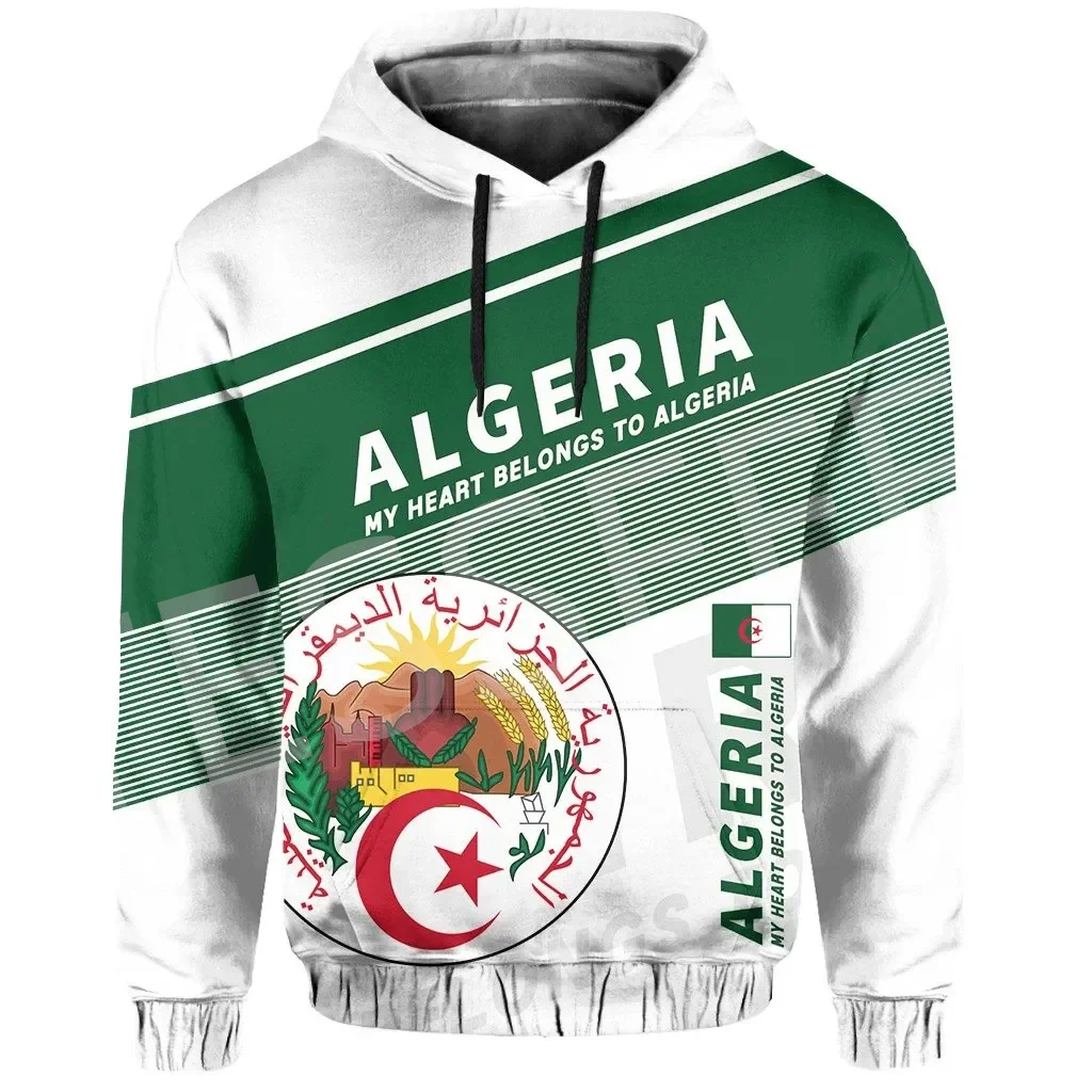 

NewFashion Africa Country Algeria Flag Tattoo Retro Tracksuit 3DPrint Harajuku Casual Streetwear Pullover Funny Jacket Hoodies J