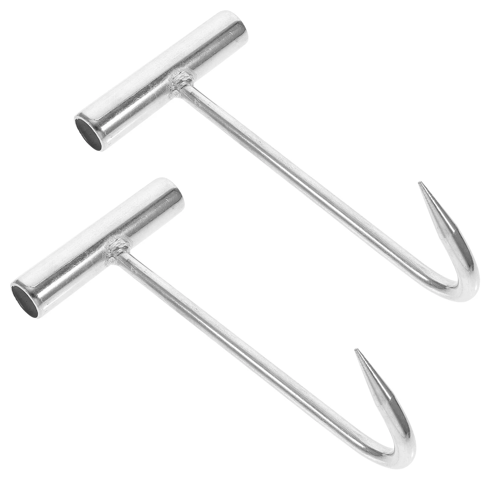 2pcsMetalHangersHookswithShortHandleMeatHooksButcherMeat