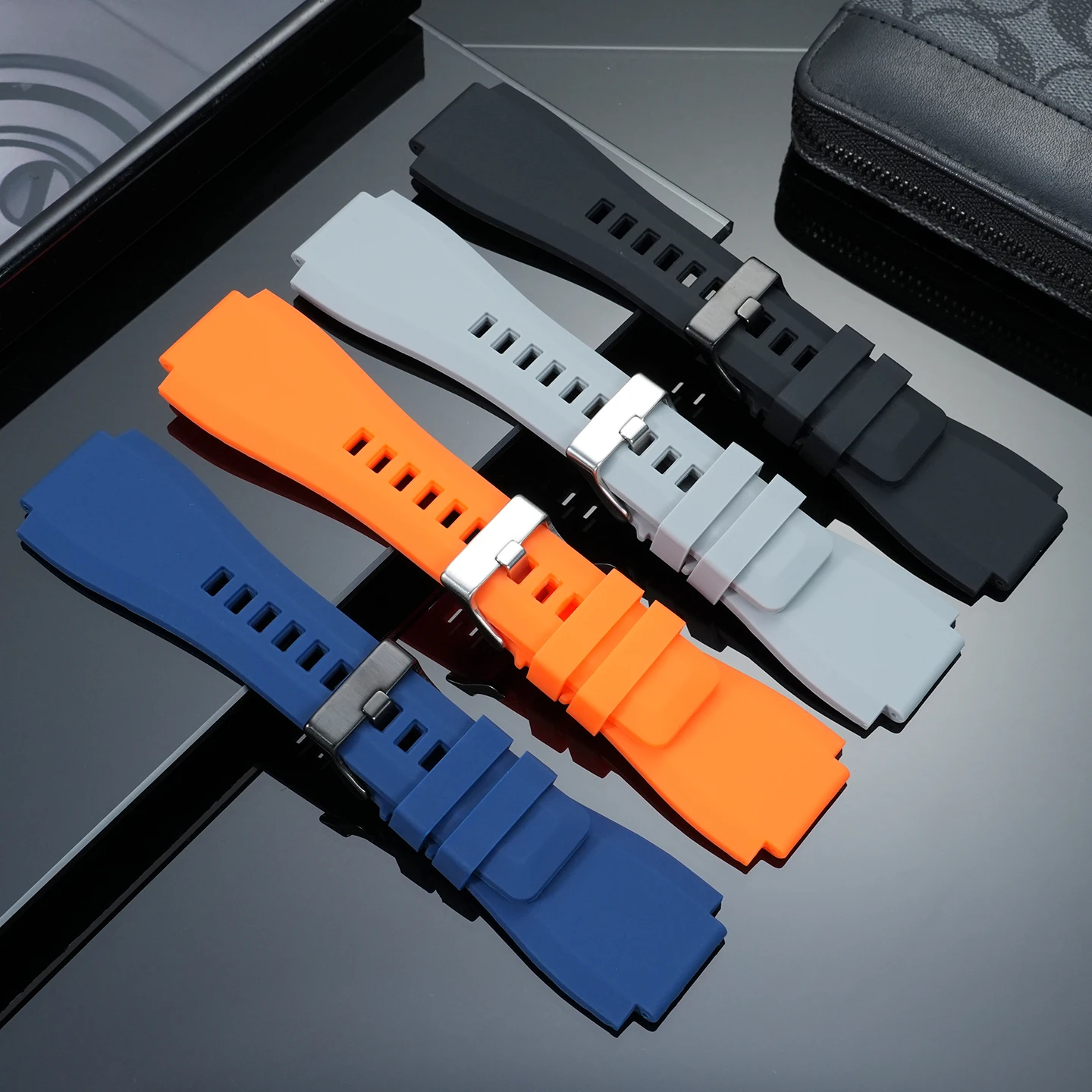 Waterproof Silicone Sports Watch Strap | Soft 24mm Rubber Wristband