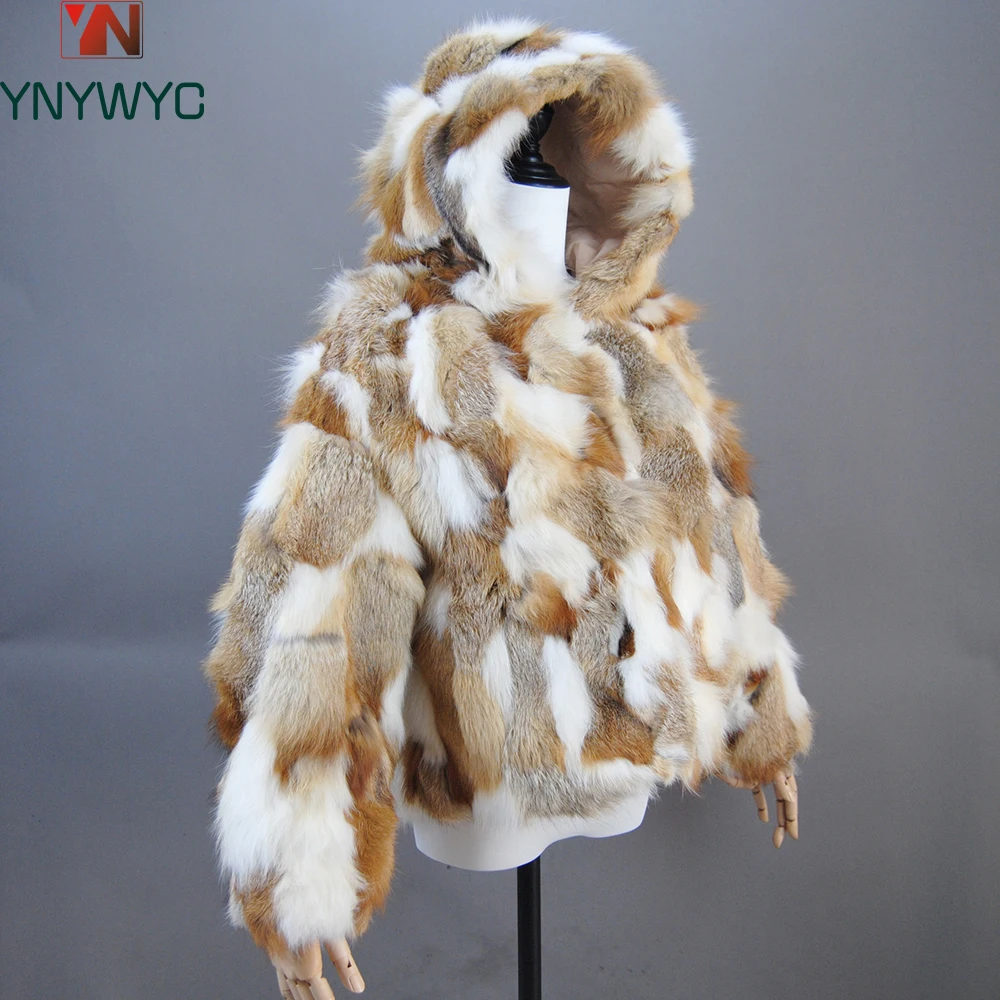 Moda Naturale Pelliccia Di Volpe Cappotto Manica Pelliccia Vera Pelliccia Di Volpe Procione Naturale Inverno Donna Pelliccia Di Alta Qualità Argento V