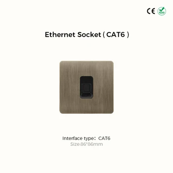 Avoir Vintage ทองเหลืองสวิทช์ 1-4 Gang 2 Way Toggle แผงสวิทช์ Brushed Bronze ซ็อกเก็ตไฟฟ้าและสวิทช์ USB Cat6 Rj45 12